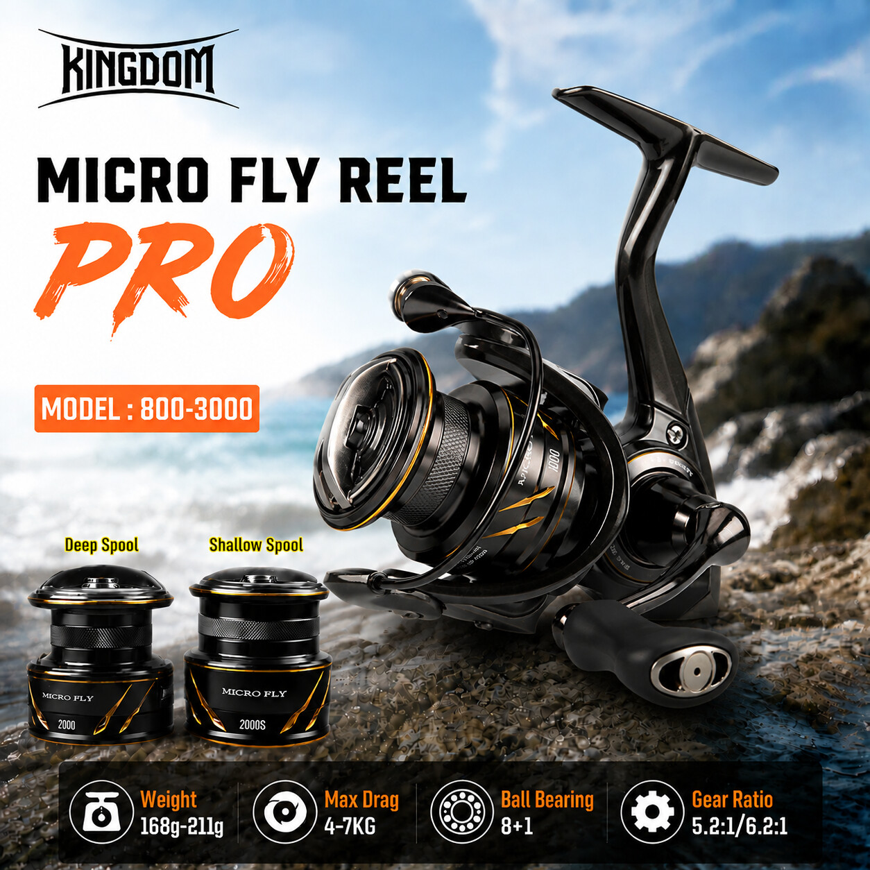 Kingdom Micro Fly Pro Fishing  – Kastking Reel Zephyr recenzja i cena